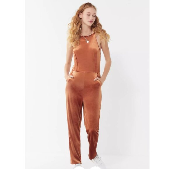 Urban Outfitters Naomi Velvet Jumpsuit - Picture 1 of 10